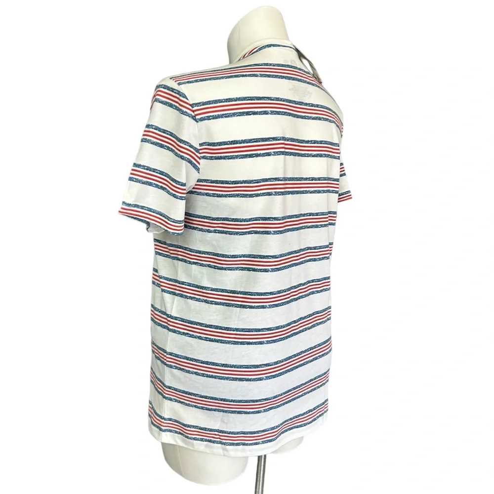 American Rag White Red Striped Shirt NWT sz L - Picture 3 of 8